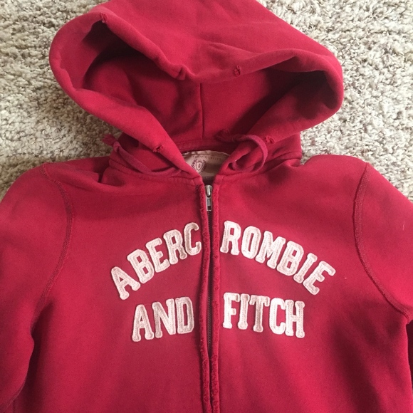 red abercrombie hoodie